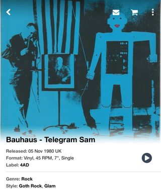 Single de vinilo Bauhaus - Telegram Sam