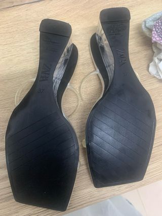 Sandalias Zara Plataforma 37 con tacon