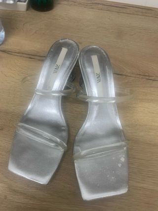 Sandalias Zara Plataforma 37 con tacon 