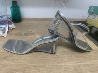 Sandalias Zara Plataforma 37 con tacon 