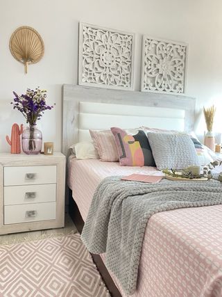 Manta plaid gris - Súper suave