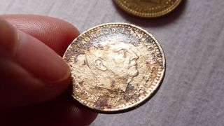 4 Monedas 1 Peseta España 1944 + 2 monedas de 1966