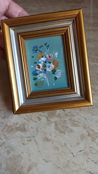 Mini dipinto fiori - quadro vintage
