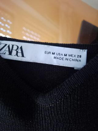 Vestido negro Zara - Talla M