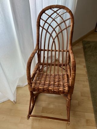 Mecedora mimbre niño vintage