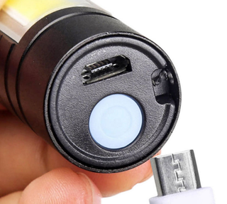 Mini Torcia USB Ricaricabile - Zoom 3 Funzioni