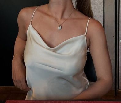 Top tirantes blanco satinado Stradivarius