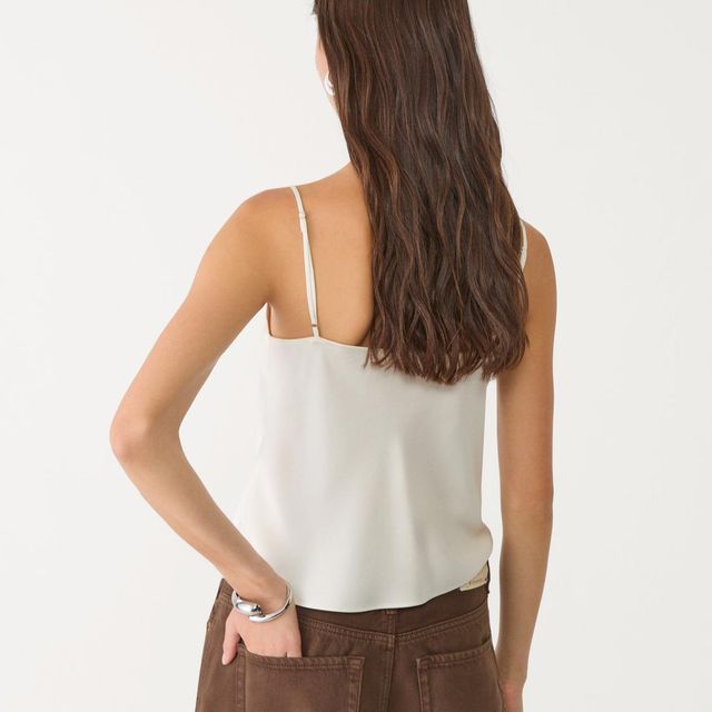 Top tirantes blanco satinado Stradivarius