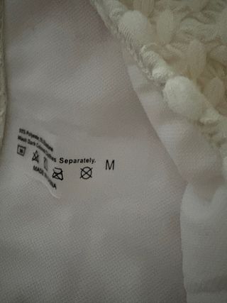 Bikini Shein blanco talla M