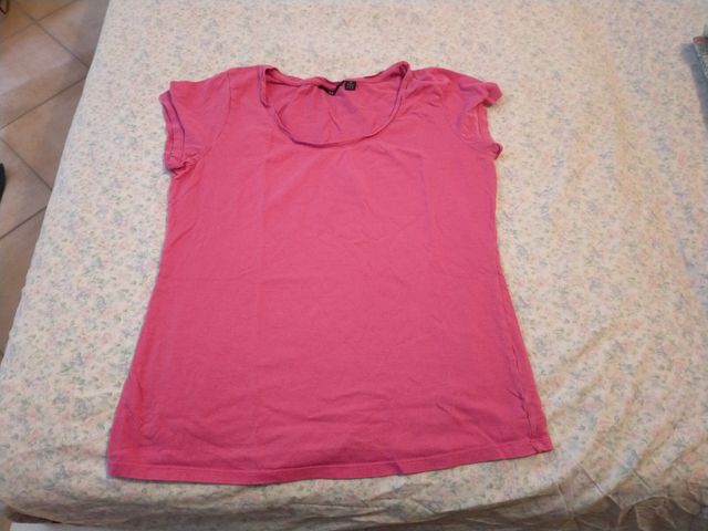 Maglietta rosa maniche corte