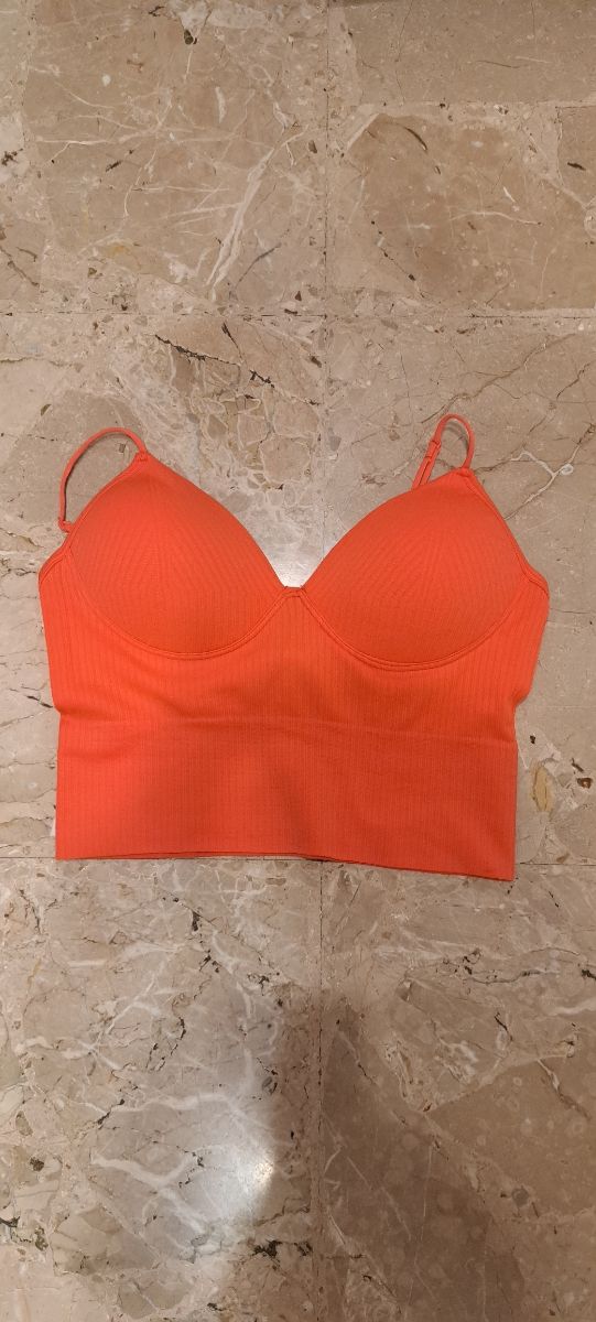 Top corto arancio