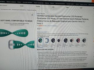 Correa Garmin Forerunner 255 Lila 22mm