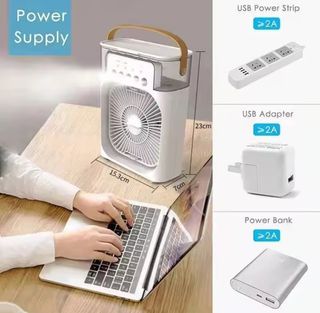 Ventilador pequeño portátil USB blanco