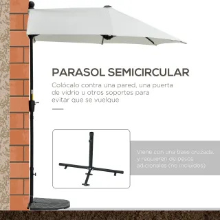 Parasol terraza 200x190cm blanco
