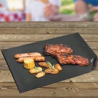 Protector de Horno Durandal BBQ18 Hoja de cocina antiadherente para horno y barbacoa, color negro