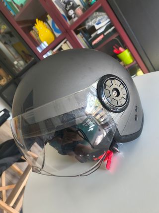 Casco moto NEON grigio opaco