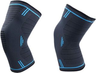 Rodillera Vilico AB080 Azul Talla L (28,5x17cm) - Manga de Rodilla de compresión anticolisión de Rodilla for Voleibol Fútbol, Adulto Adolescente - Unisex (Color : Blue, Size : 42-47cm)