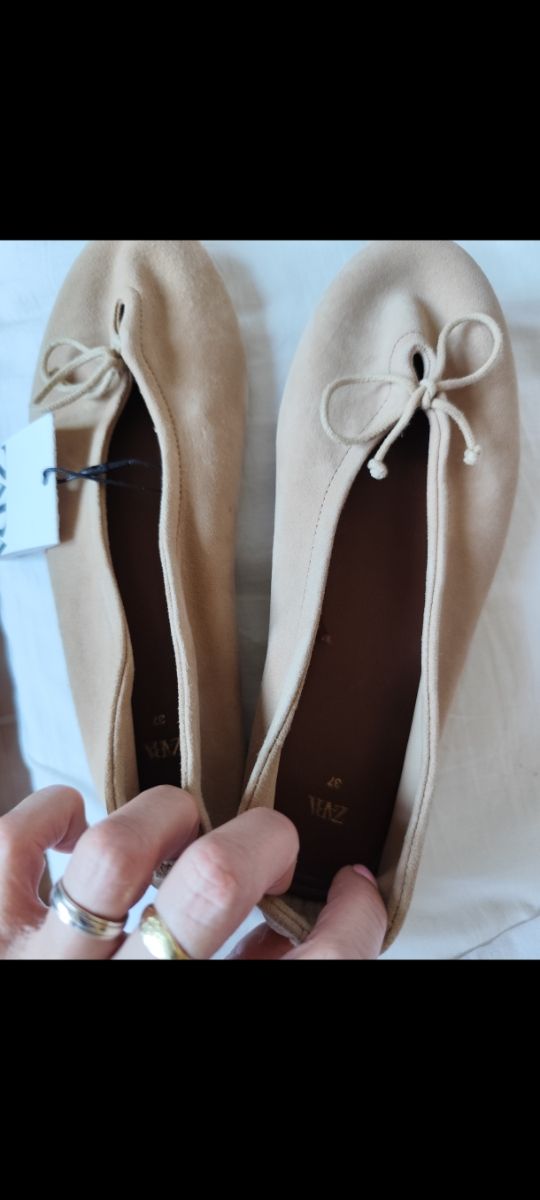 Manoletinas Zara beige