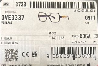 Occhiali Versace neri e oro