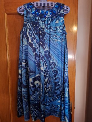 Vestido azul fiesta mujer talla 40
