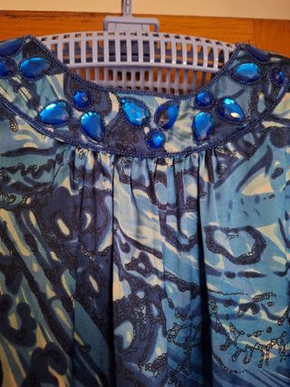 Vestido azul fiesta mujer talla 40