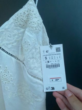 Vestido Zara blanco, nuevo con etiqueta