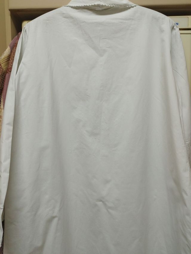 Camisón antiguo algodón bordado