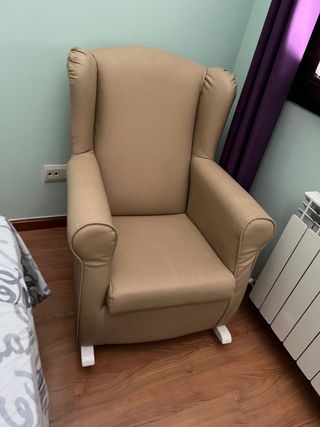 Butaca lactancia - Sillón mecedora bebé beige