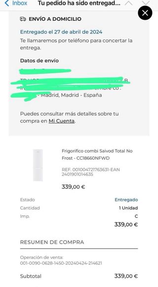 Frigorífico Saivod No-Frost casi nuevo - 293L