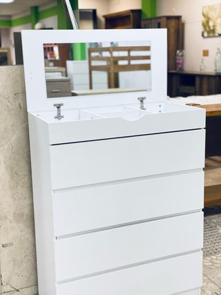 COMODA TOCADOR CON ESPEJO NUEVA COLOR BLANCO