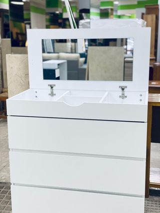 COMODA TOCADOR CON ESPEJO NUEVA COLOR BLANCO