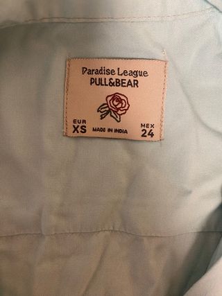Camisa Pull&Bear celeste