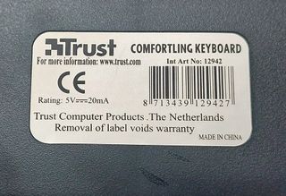 Tastiera Trust PS/2 Confortling Keyboard *Rara*