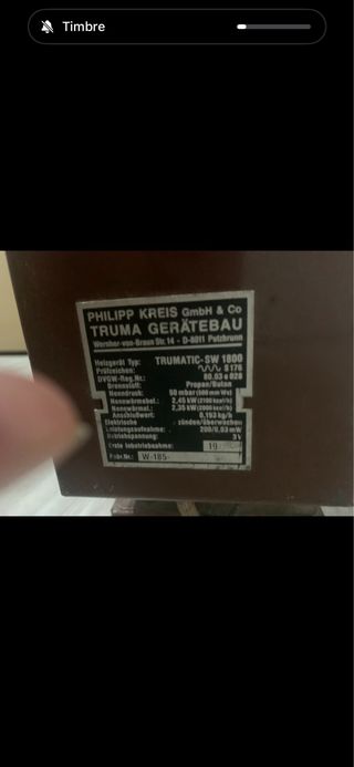Calentador Truma Trumatic SW 1800