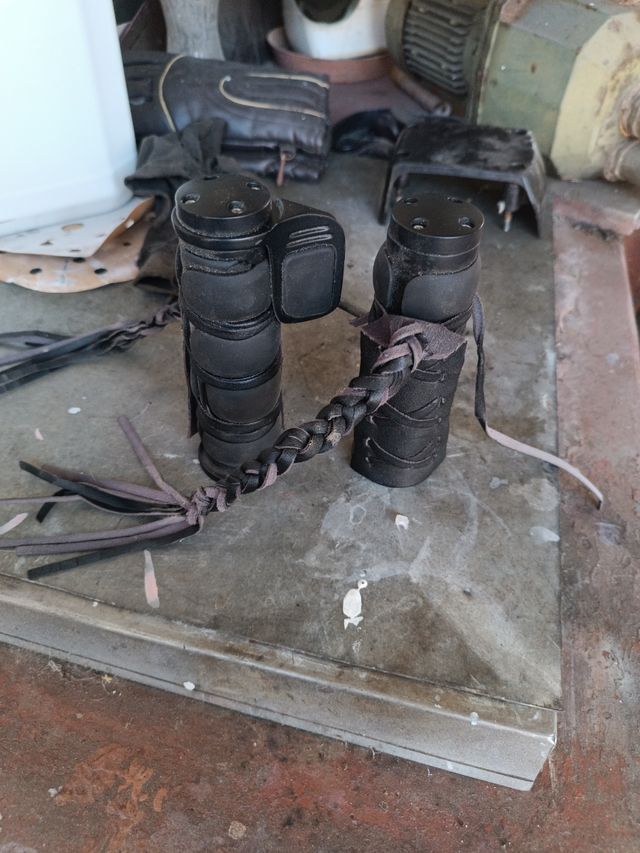 Puños moto cuero | Vintage