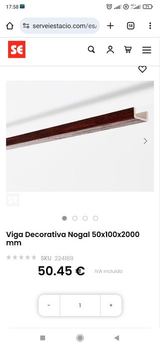 Vigas decorativas - Nogal