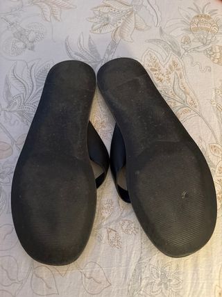 Sandalias Zara piel negras - 38