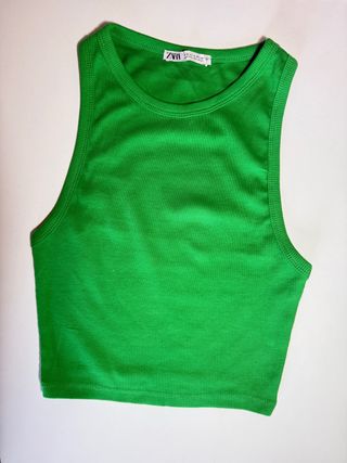Top Zara verde tg S