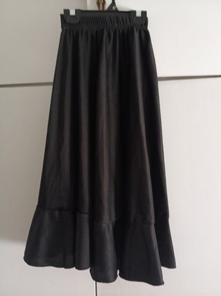 Falda negra flamenca niña 5 a 7 años 