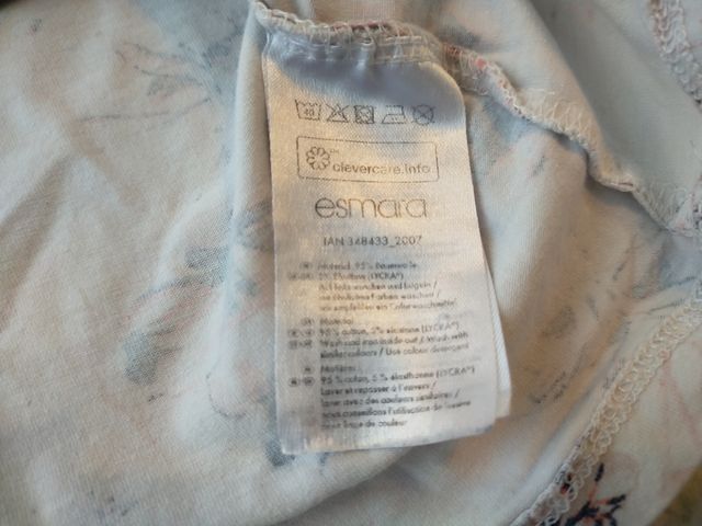 Maglietta fiori manica corta donna