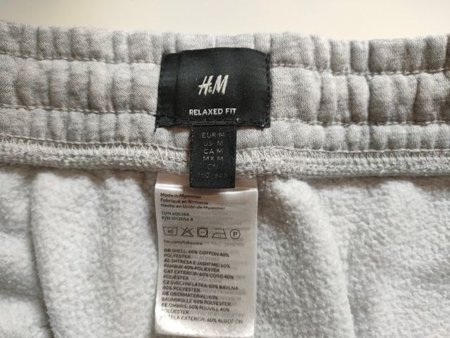 Pantaloni tuta H&M grigio relaxed fit
