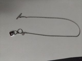 Collar Plata Candado - Cierre palanca