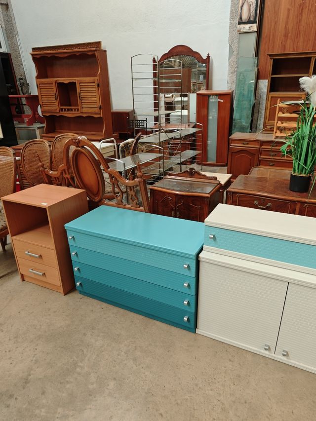 Conjunto 2 muebles salón turquesa