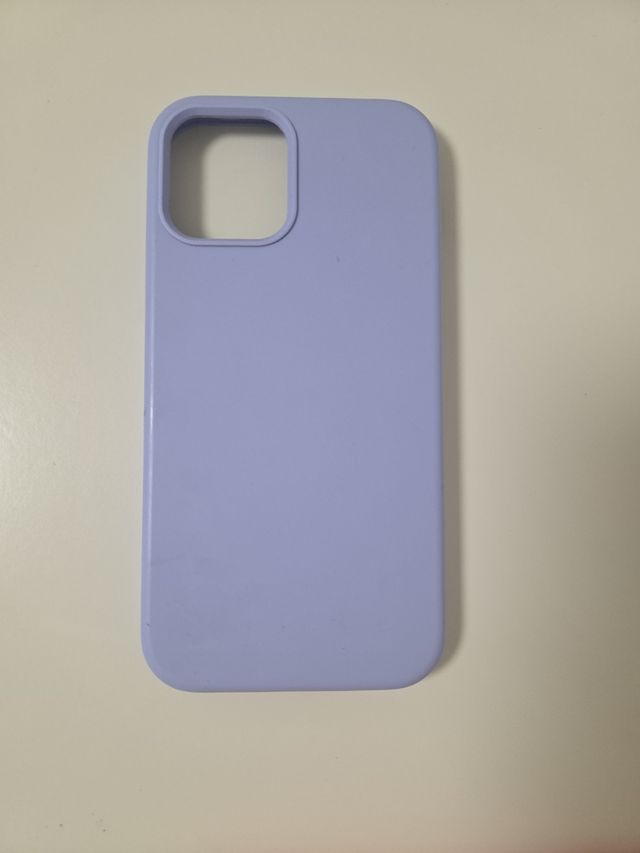 Custodia in silicone blu per iPhone 12
