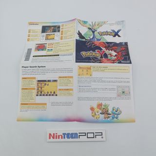 Manual Pokémon X/Y Nintendo 3DS