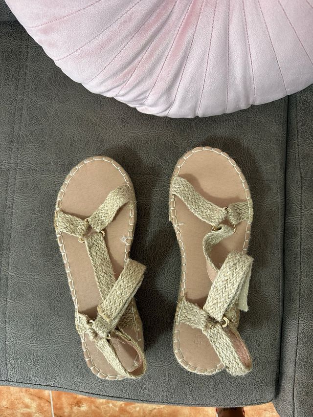 Sandalias plataforma beige - nº 38