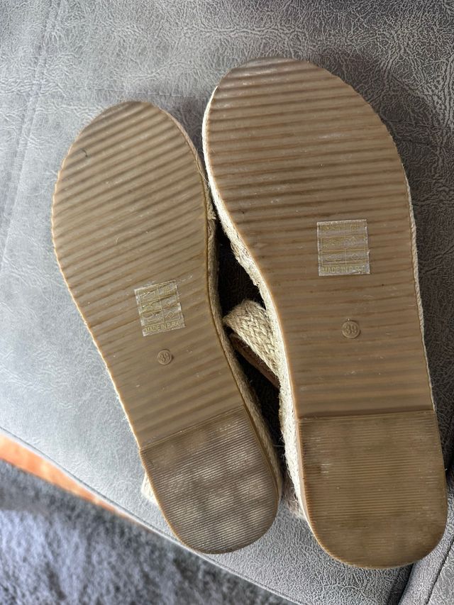 Sandalias plataforma beige - nº 38