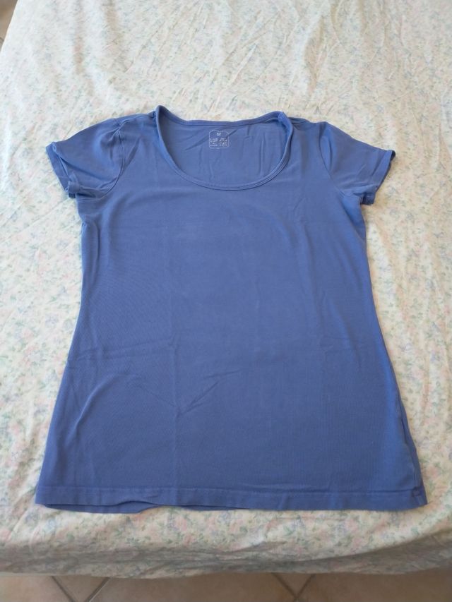 Maglietta manica corta blu donna