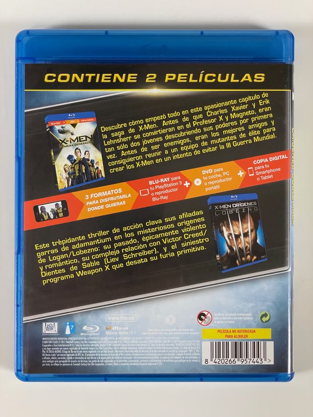 X-Men Orígenes: Pack Blu-ray + DVD
