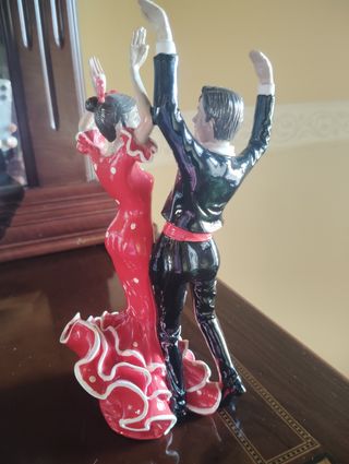 Pareja Bailarina Flamenco Porcelana